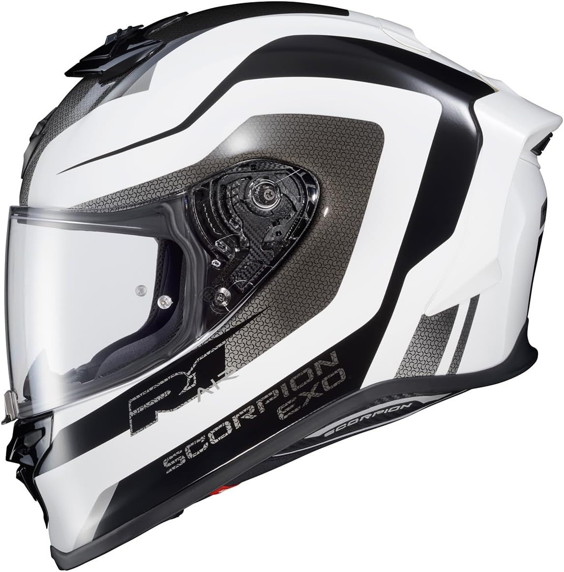 NEW Scorpion EXO R1 AIR HIVE Full Face Motorcycle Street Helmet Wht/Blk All Size