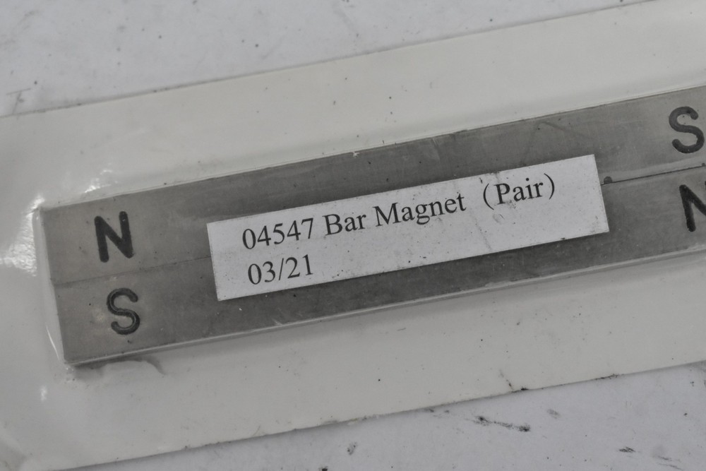 1 Pair 4" Bar Magnets Rectangular Square Tools 2 Piece Set S & N Engraved