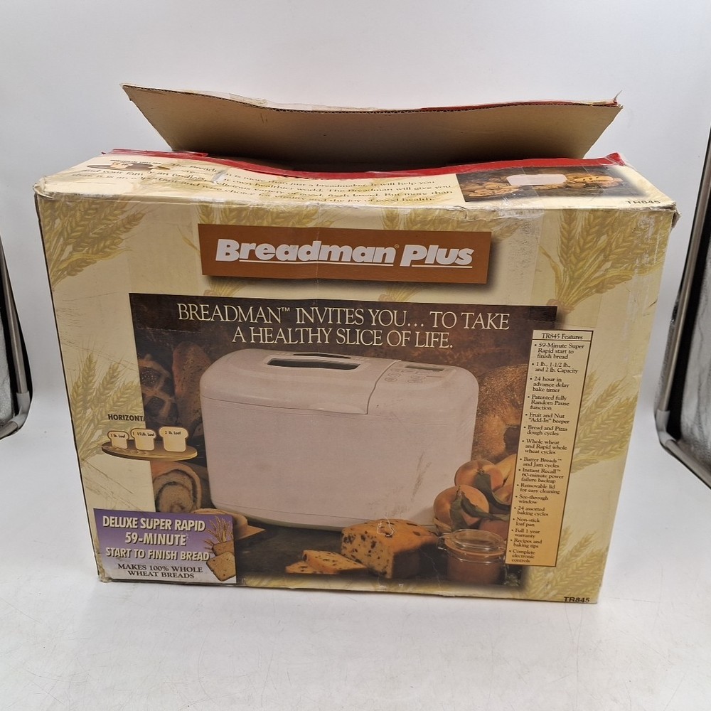 Breadman Plus TR845 Bread Maker Breadmaker Super Rapid 59 Minute
