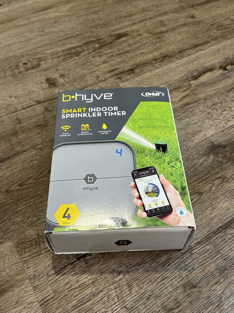 Orbit 57915 B-hyve 4-Zone Indoor Smart Sprinkler Controller Unit Only No Cable