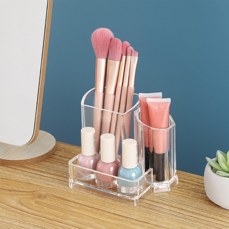 Layer Cosmetic Organizers Clear Panel Waterproof Materials Portable Storage Case