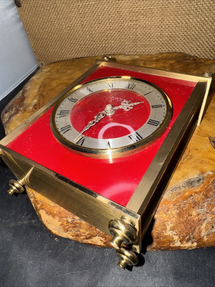 Vintage Germany Kienzle Automatic Brass Table Clock. (U)