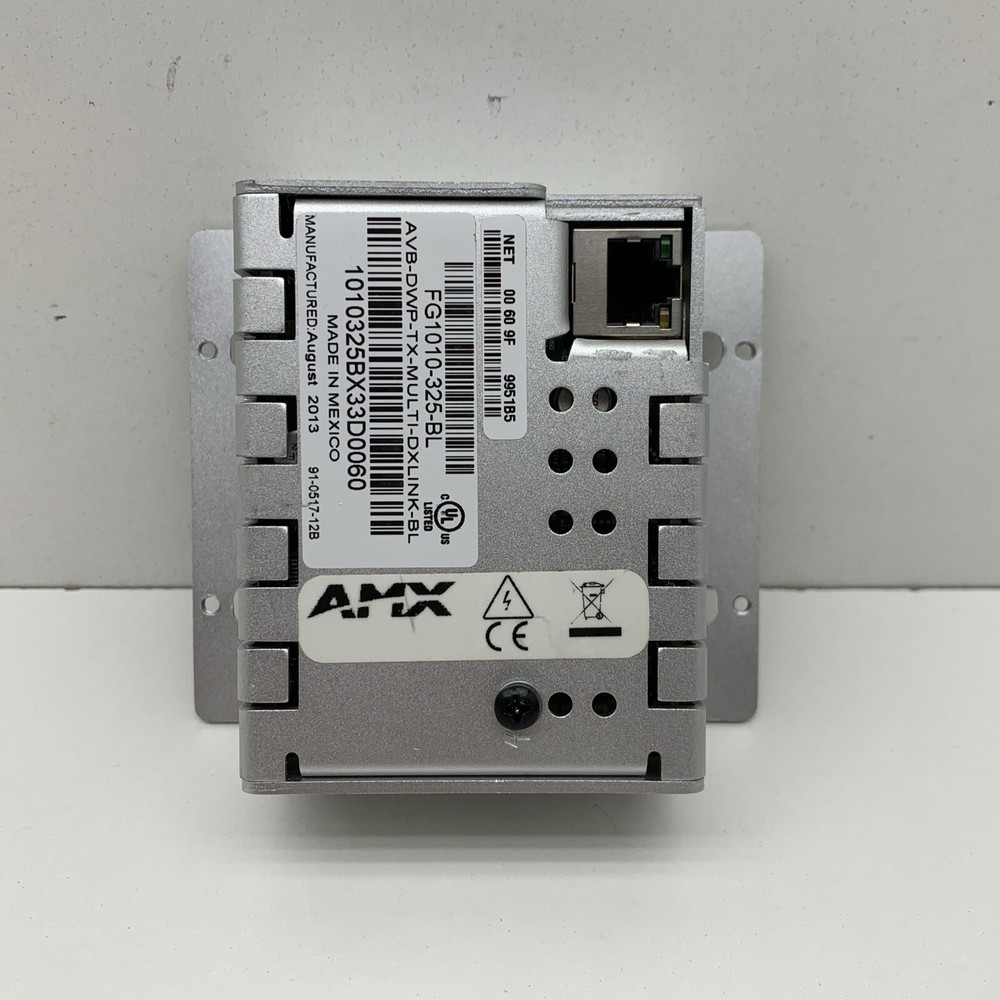 AMX FG1010-325-BL AVB-DWP-TX-MULTI-DXLINK-BL Multi Format Wallplate Transmitter