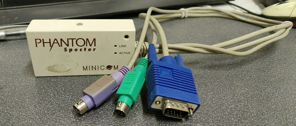 Minicom 1SU51010 V1.7 Phantom Specter PS/2 Cable KVM Server Management Module