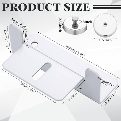 Pack 1200 Lbs No Drill Magnetic Solar Panel Mount Bracket Solar Panel 4 Silver