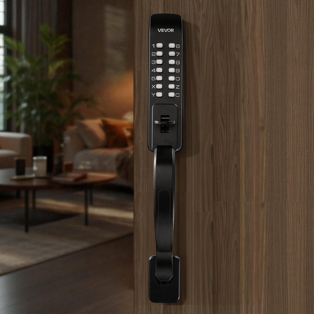Aluminum Mechanical Keyless Lock, 4-7 Digit Code, Dual-Side Keypad, Auto-Lock