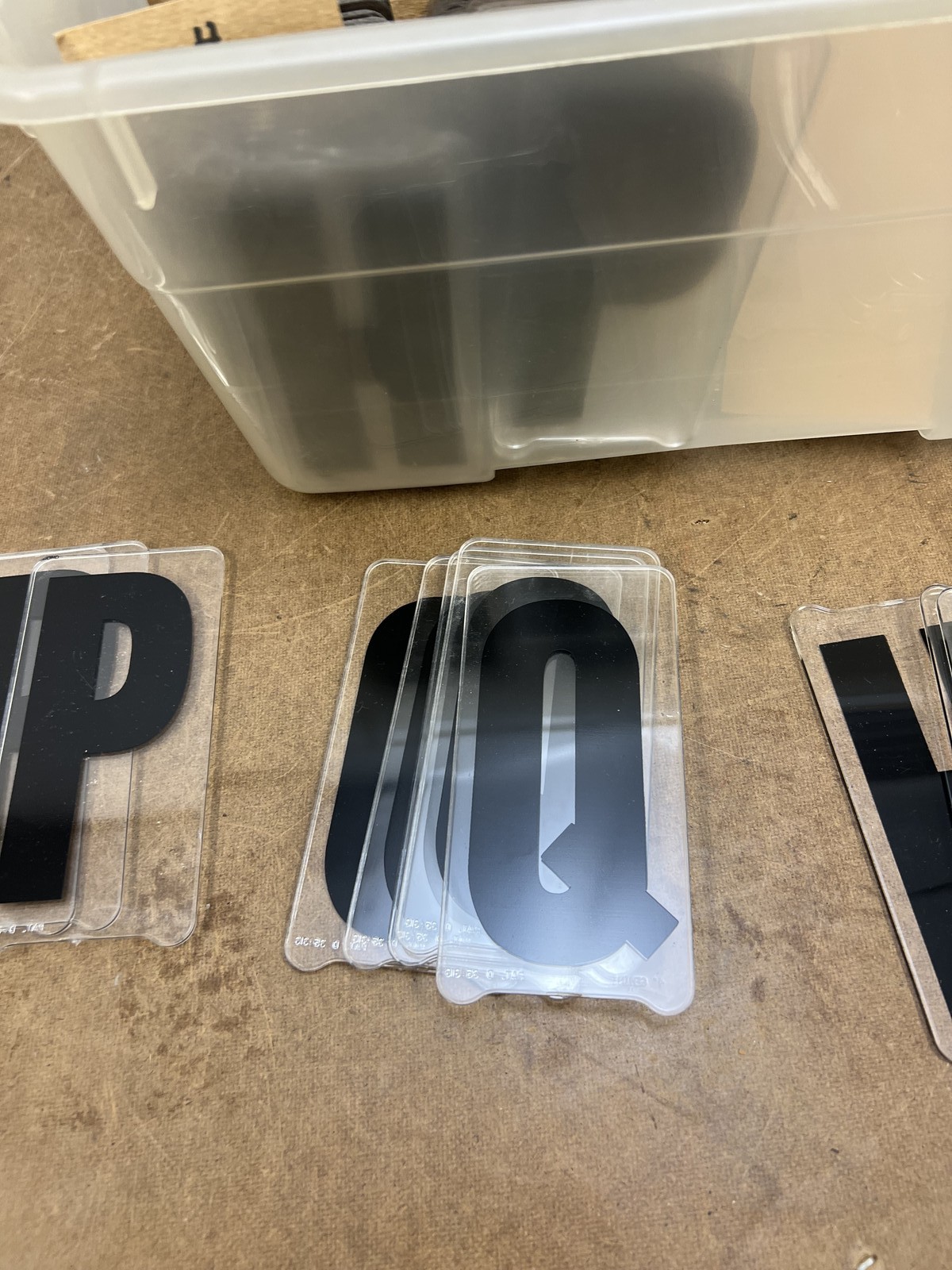 Gemini Changeable Sign Letters & Numbers Kit 400+ 4" lot set Clear Acrylic Black