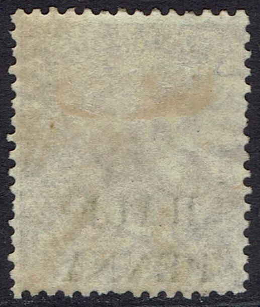 MAURITIUS 1876 QV HALF PENNY ON 9D