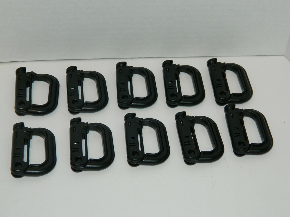 10 D-Ring Clip Molle Hook Grimloc Backpack Locking Buckle Carabiner Snap on
