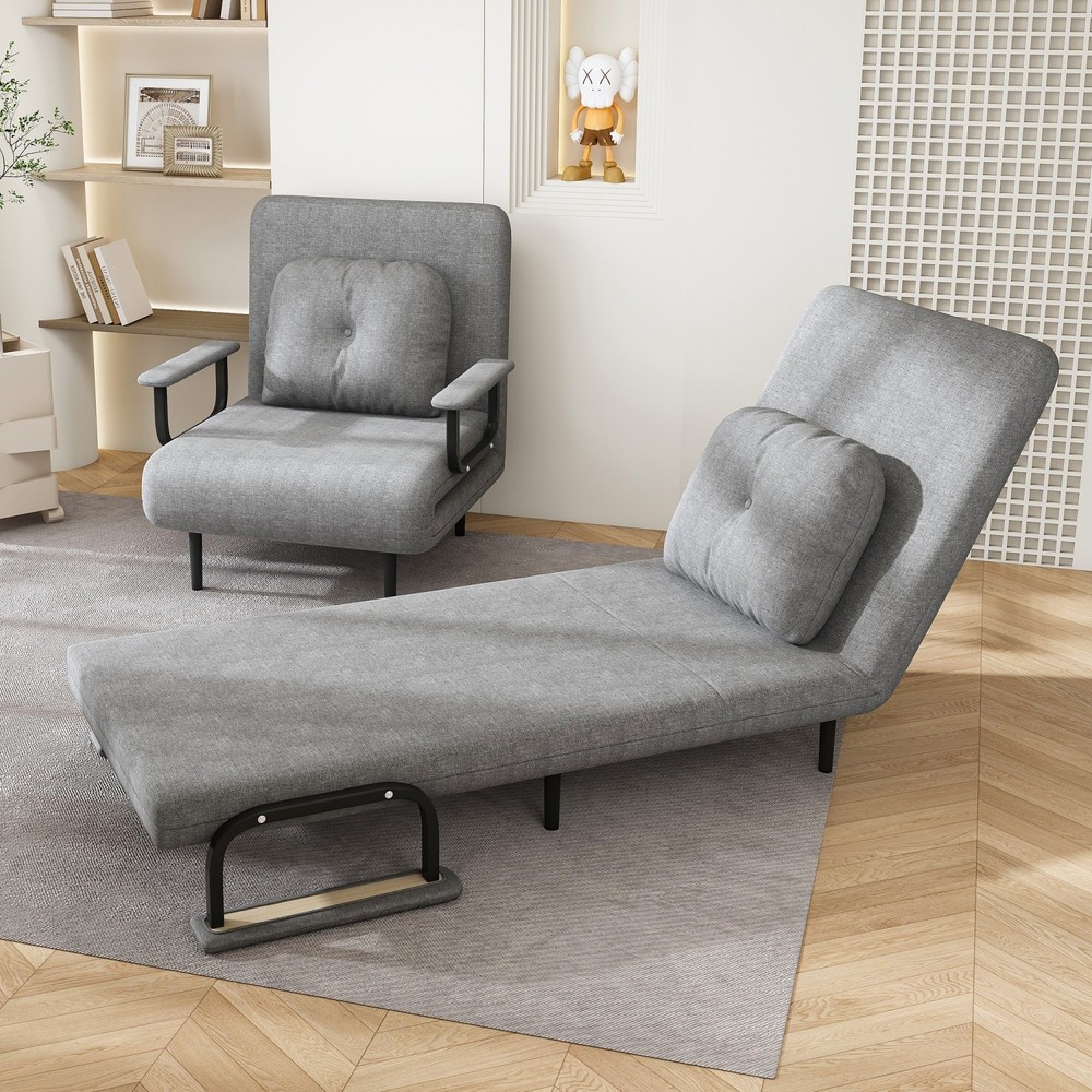 Convertible Sofa Bed 5-in-1 Multi-Function Folding Single Sofa Chair with Pillow