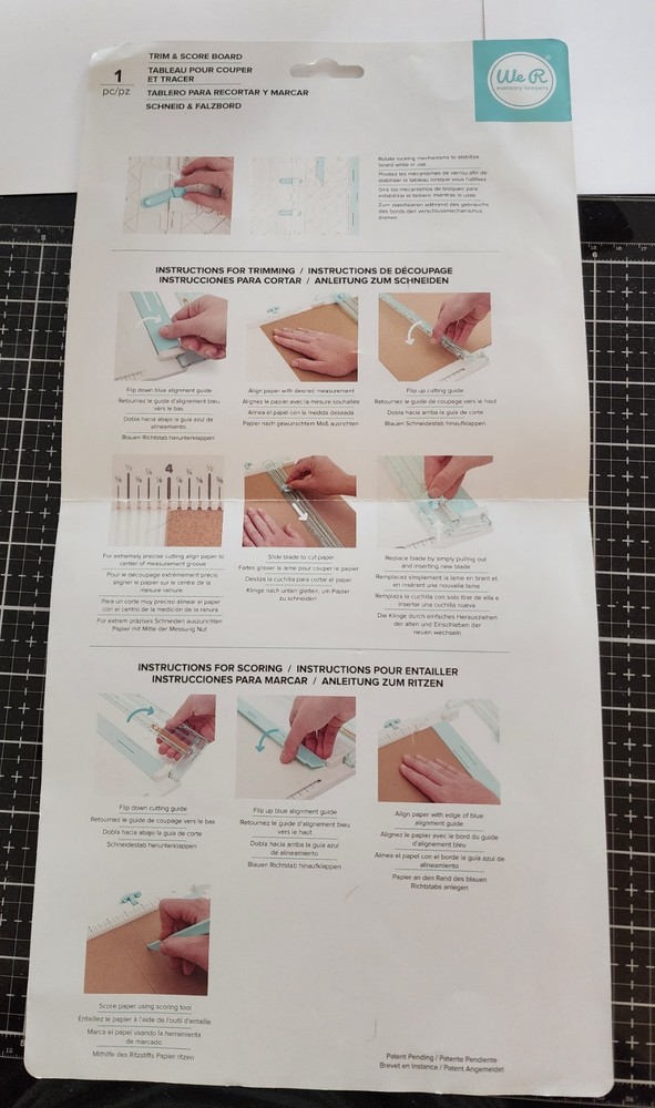 We R Memory Keepers Trim and Score Board -