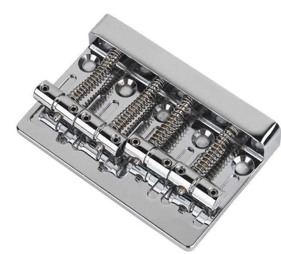 Replacement P-BASS BRIDGE Chrome Assembly - Smooth Adjustment - Himass Look