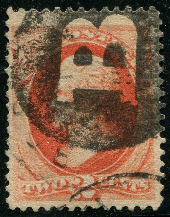 USA #183 Jackson 2c Bank Note Issue Fancy Cancel Postmark 1879 Stamp Used