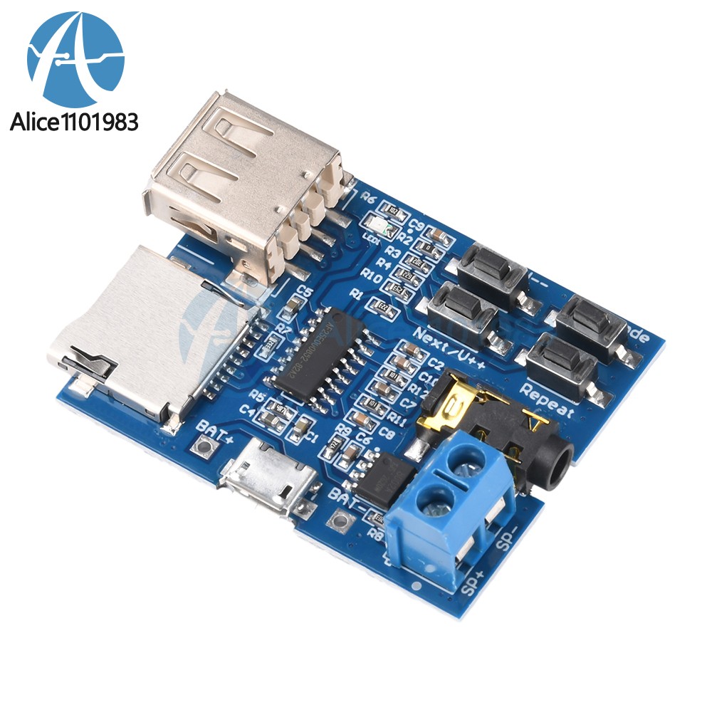 TF Card U Disk MP3 Format Decoder Board Aamplifier Decoding Audio Player Module