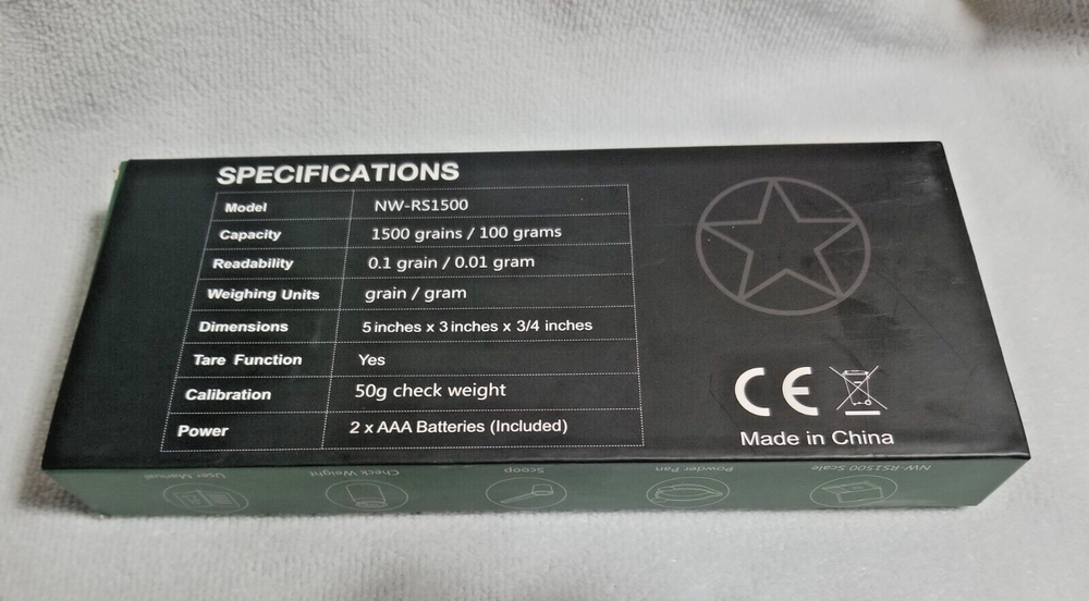 Reloading Scale Powder Scale for Reloading 1500 Grains X 0.1 Grain Digital