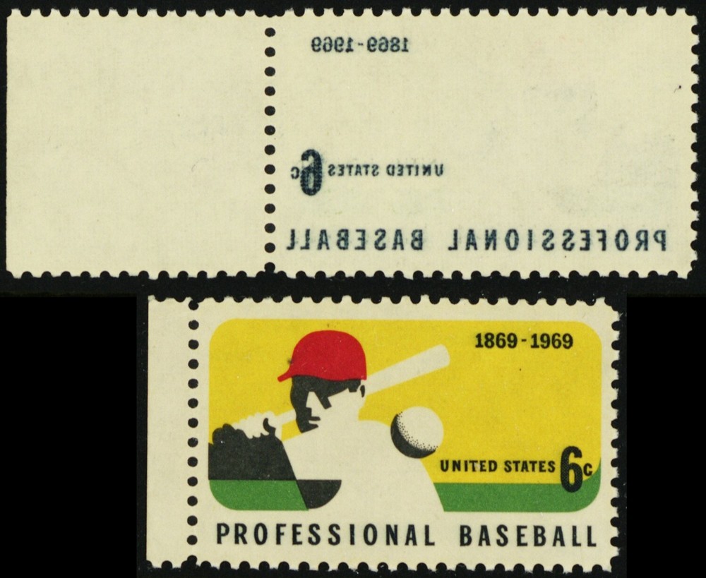 1391, MNH 6¢ Stunning Reverse Offset Under Gum Error W/Normal * Stuart Katz