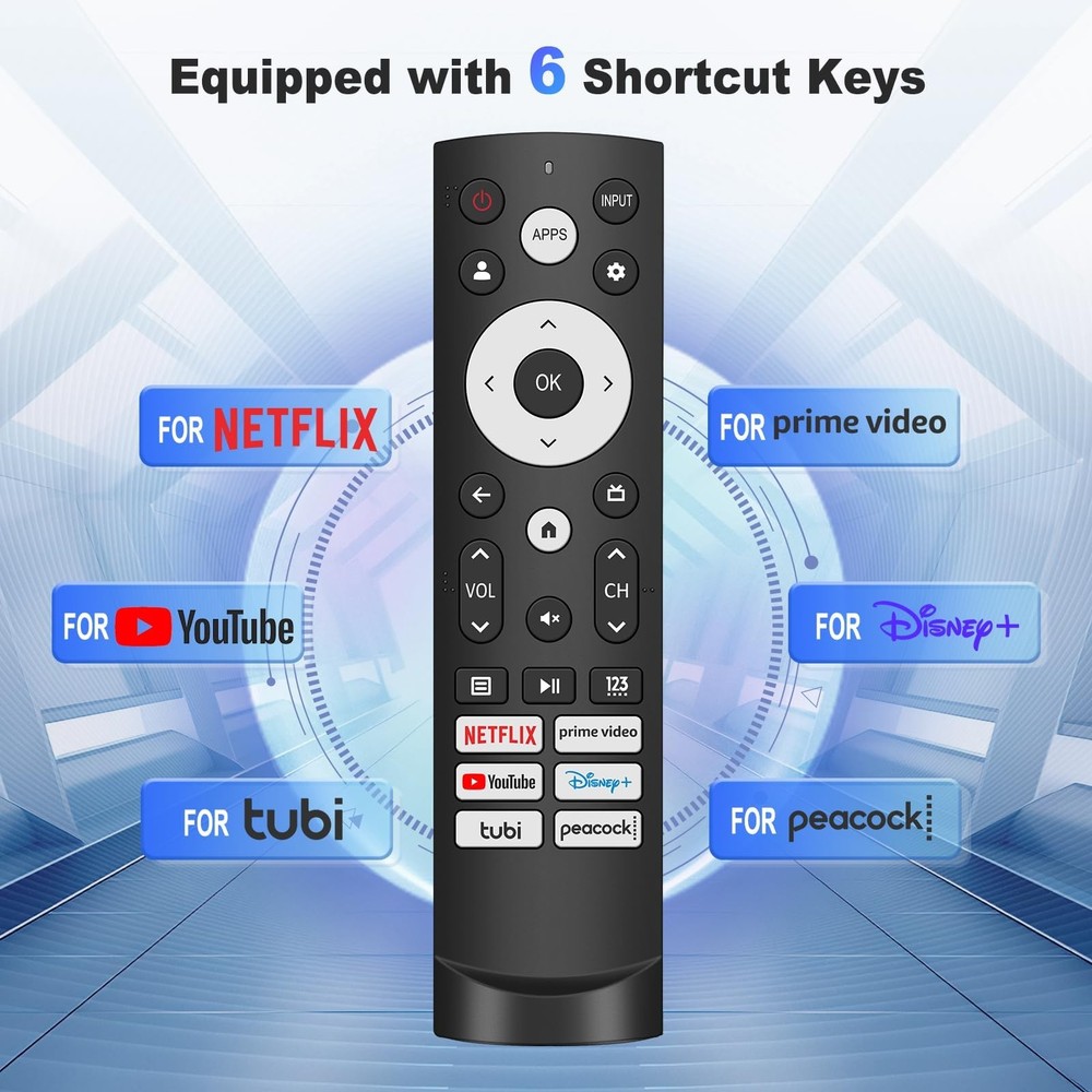 【2Pack】 Original Replacement for Hisense TV Remote Control, normal, black