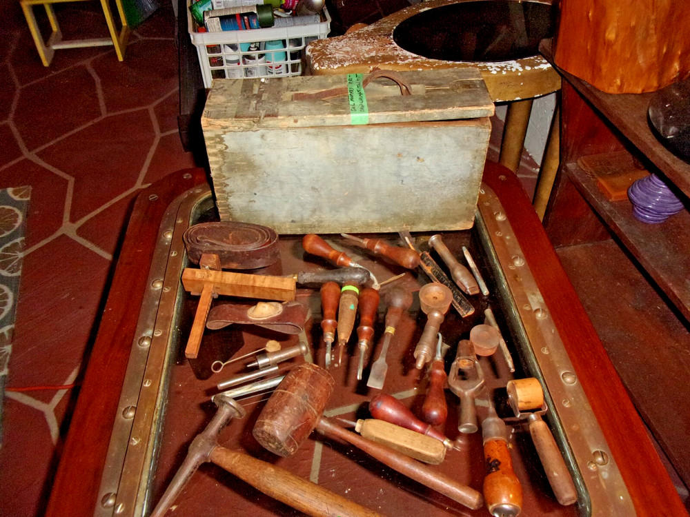 Antique Sailmakers shipwright shipbuilding tool kit
