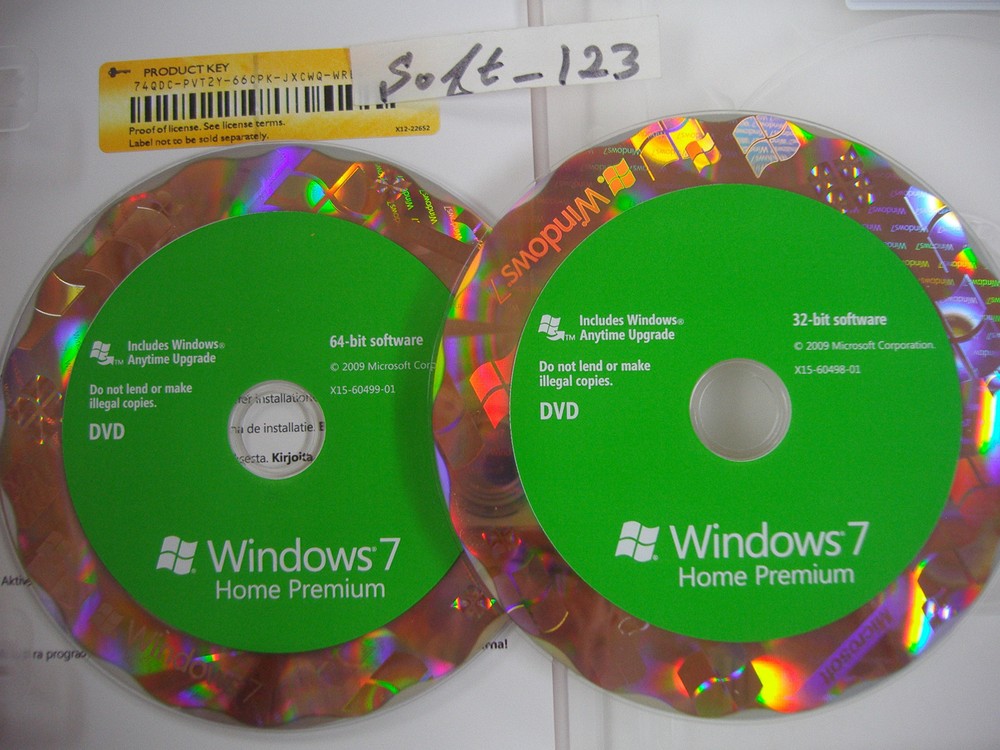 Microsoft Windows 7 Home Premium Full 32 Bit & 64 Bit DVD MS WIN
