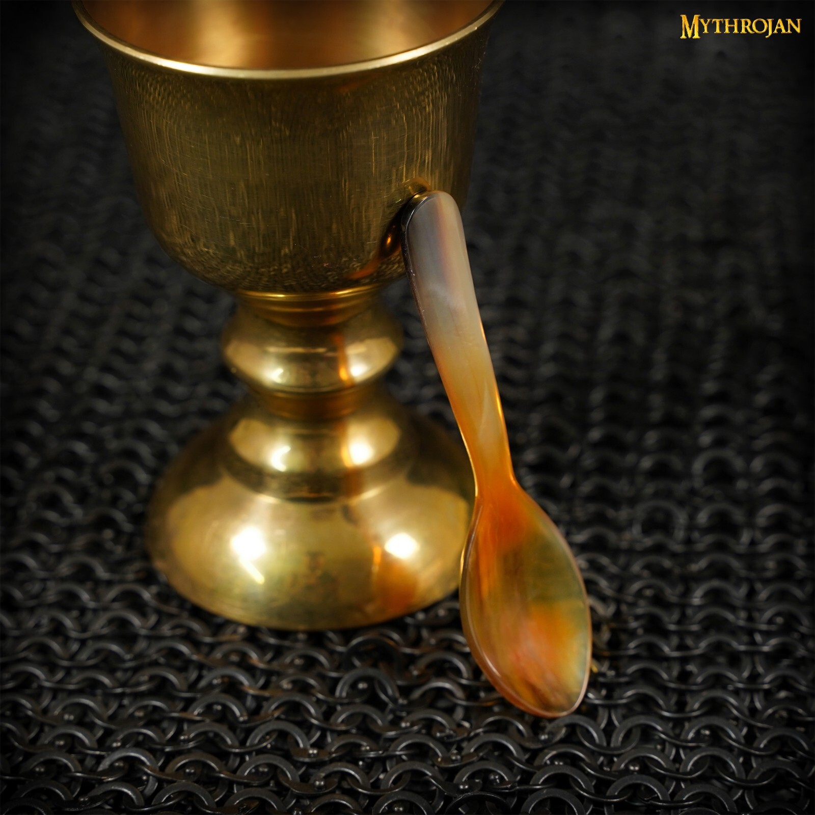 Medieval Genuine Horn Spoon Viking Events Cosplay 4.2 Inch Handcrafted Set of 4