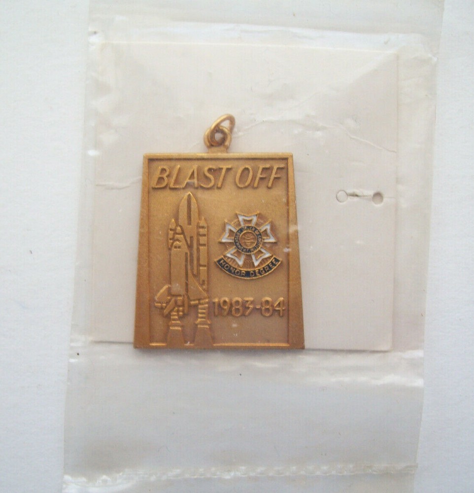 MOC/VFW  Blast Off with space shuttle charm 1983-84