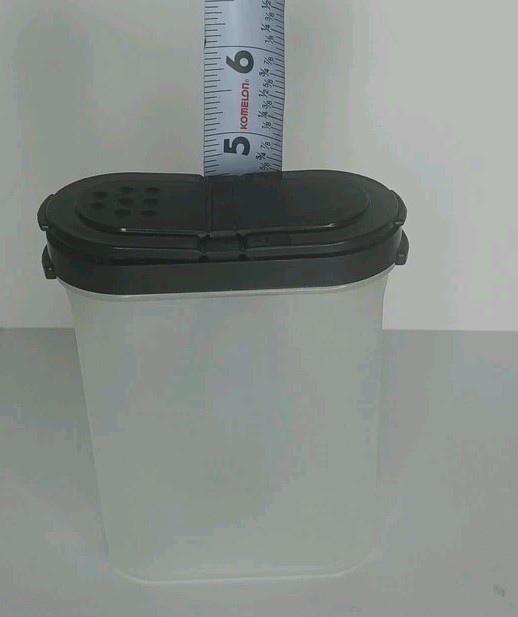 Tupperware Large Spice Shaker with Black Lid