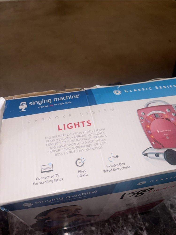 Singing Machine SML-283P CD+Graphics Portable Karaoke System - Pink