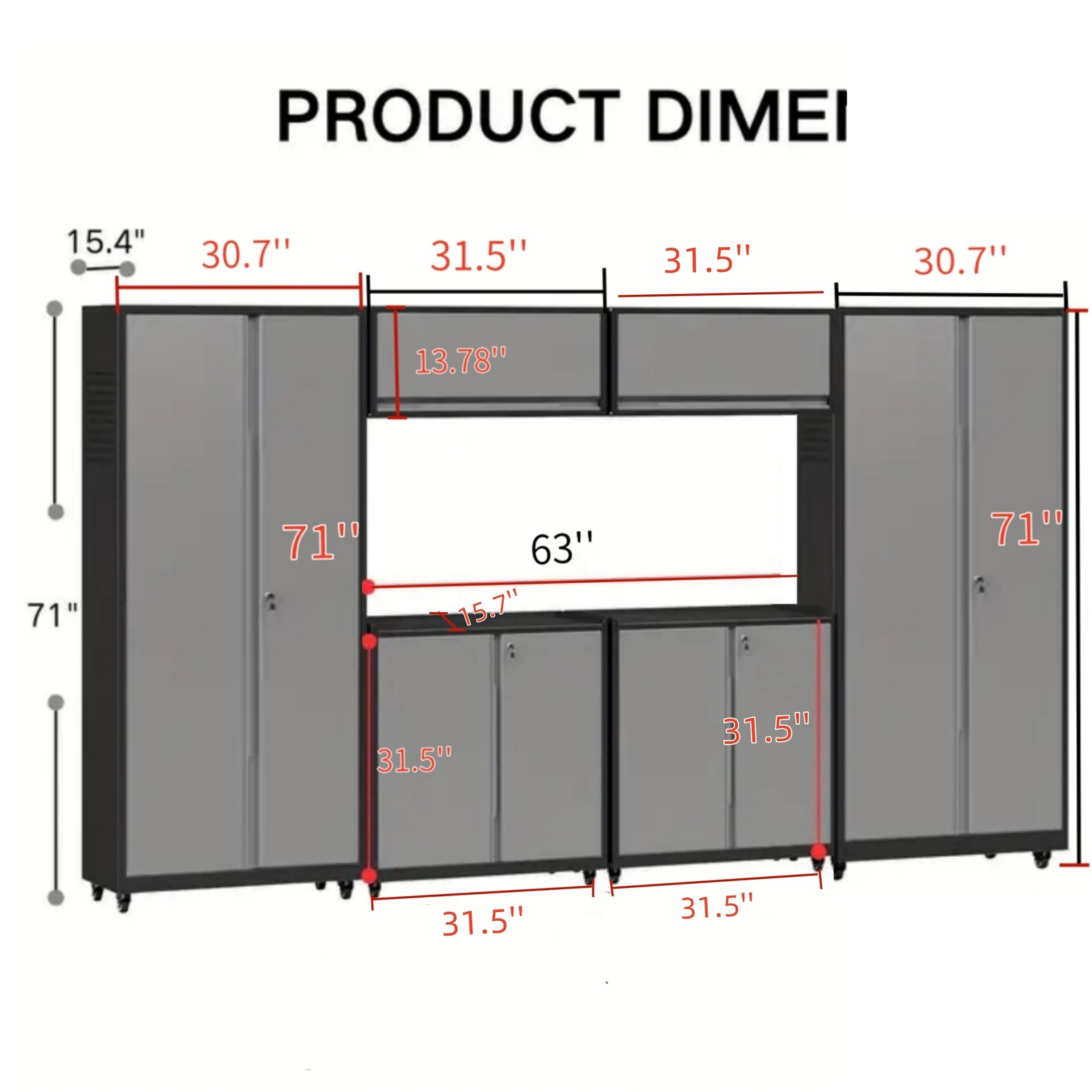 Metal Garage Cabinet Set Workshop Set Garage Cabinets Storage System Tool Boxs