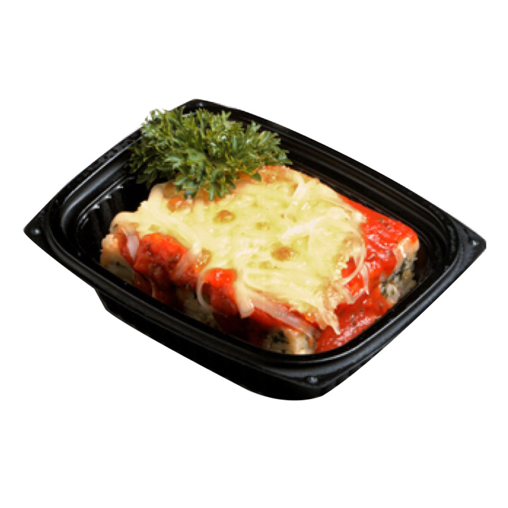 Pactiv Clearview Micromax PP Rectangle Food Container Black 12 oz. | 250/Case
