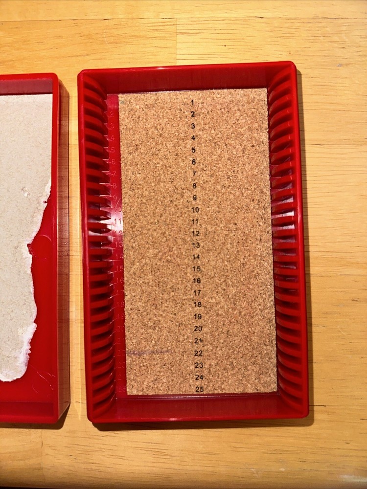 Microscope Slide Box 25 Places With Cork Liner