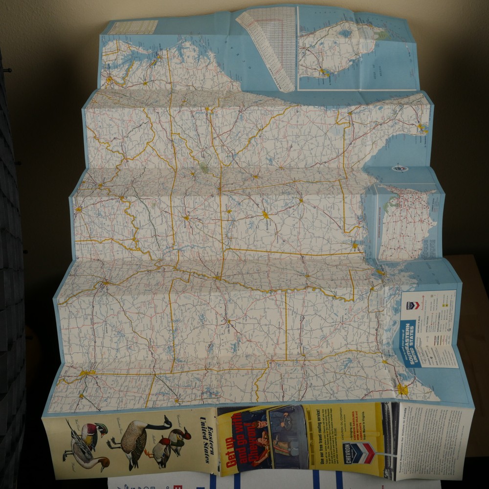 1966 Chevron Eastern United States Map