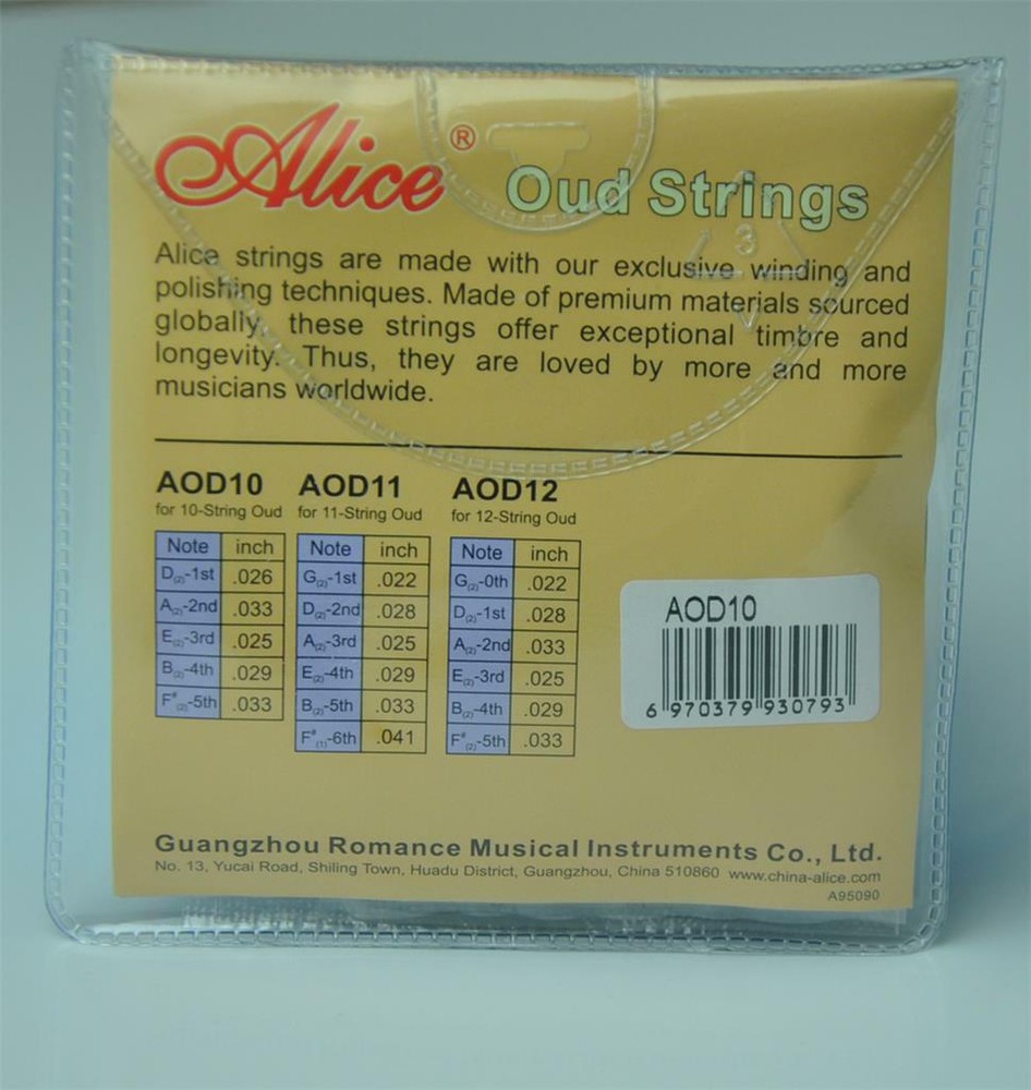 5Sets Alice UD OUD Strings Clear Nylon Silver-Plated Copper Alloy 10 Strings