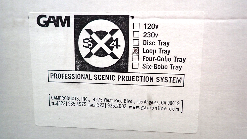 GAM SX4 Professional Scenic Projection System EFX Loop Tray