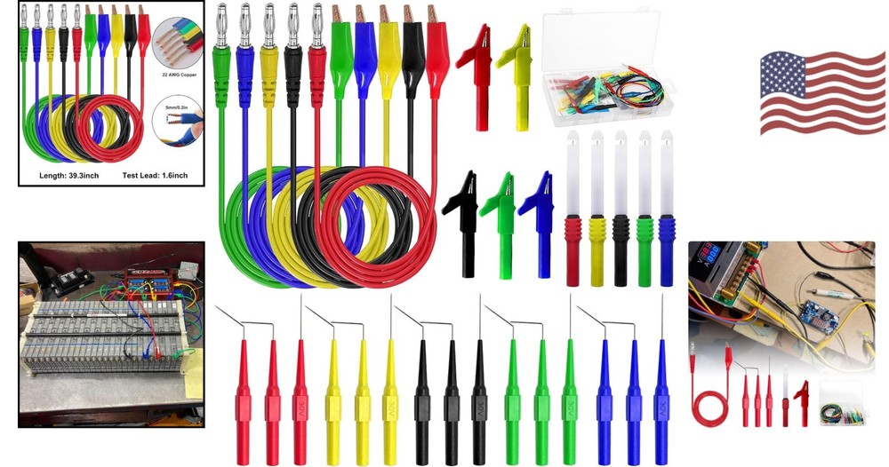 Comprehensive 31PCS Testing Kit: Back Probes, Clips & Leads for All Applications