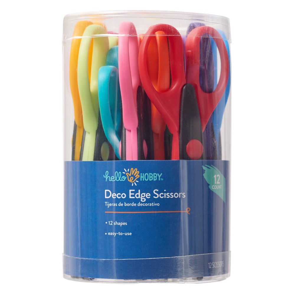 6.5" Decorative Edge Scissors 12 Pieces