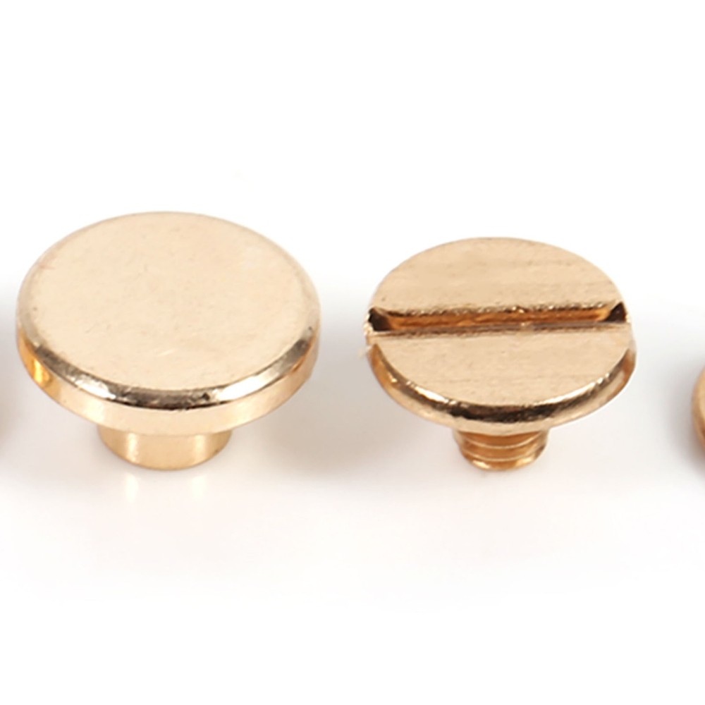 10sets Brass Button Stud Screw For Leather Rivet Belt DIY