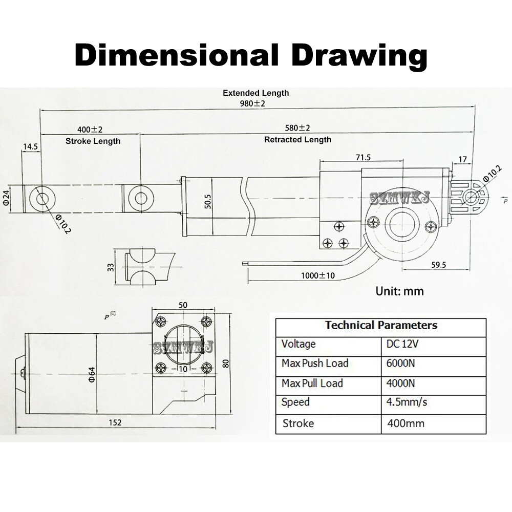 Single Axis Solar Tracker Kit + 6000N 400mm 16" Linear Actuator + LCD Controller