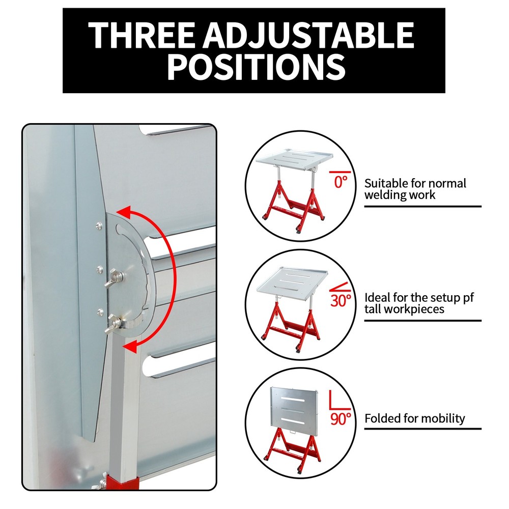 31''x23'' Welding Bench Table 400Lbs Load Capacity Adjustable Workbench Table