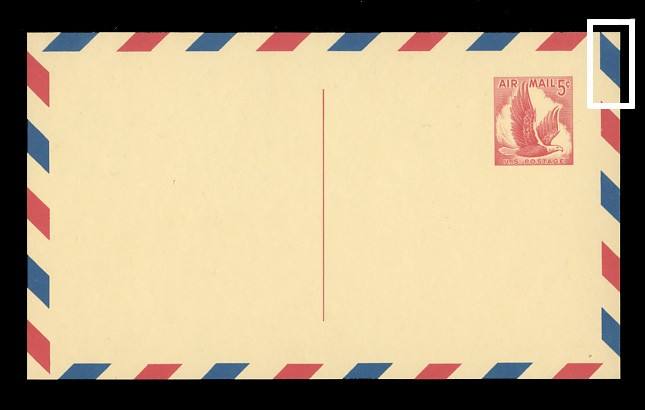 UXC3 - UPSS BORDER TYPE 'B' MINT AIRMAIL POSTAL CARD