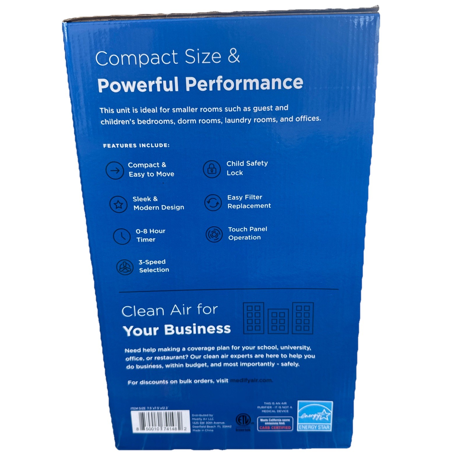 Medify MA-15 Air Purifier | True HEPA H13 Filter Smoke Dust Allergies Odors BNIB