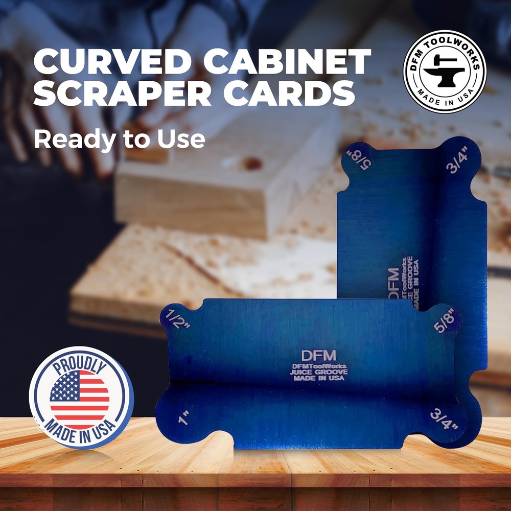 DFM Tool Works Curved Cabinet Scraper Cards - Precision for...