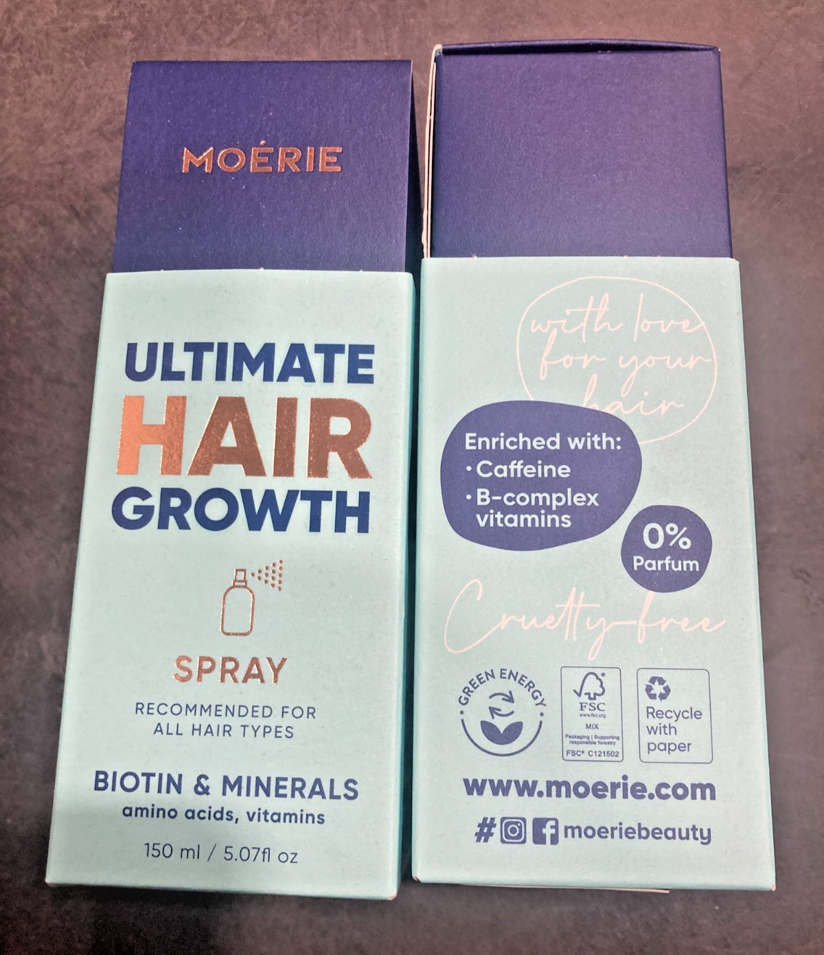 Moerie Ultimate Mineral Hair Growth Spray 150ml Fresh Scent Thicker Fuller Hair