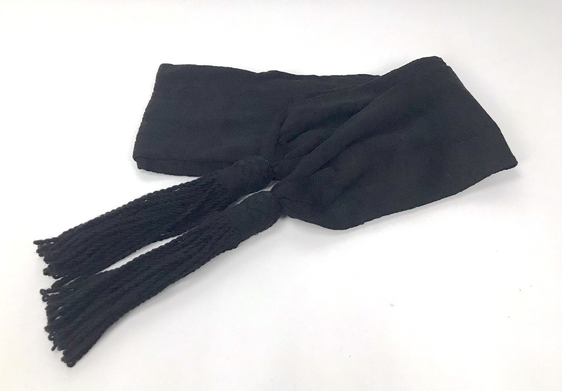 Wool Sash - Black Color - Reenactment, Rendezvous