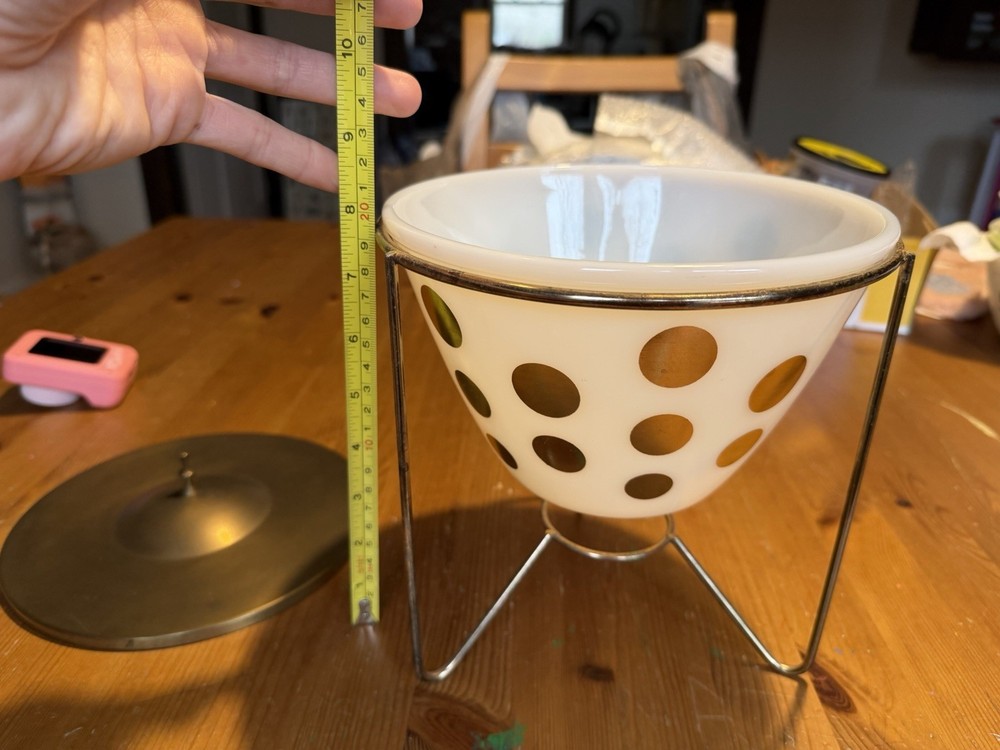 Fire King Gold Dots With Cradle