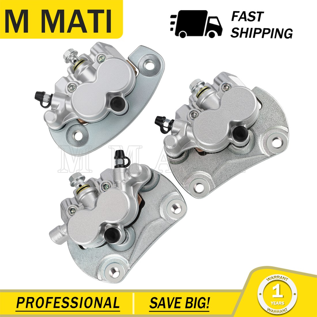 Front Left Right & Rear Brake Calipers for Cam-Am Commander 800 1000 2011-2020