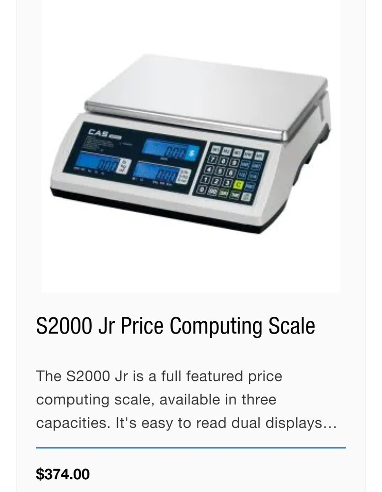 CAS S2000JR Price Computing scale - S2JR60L