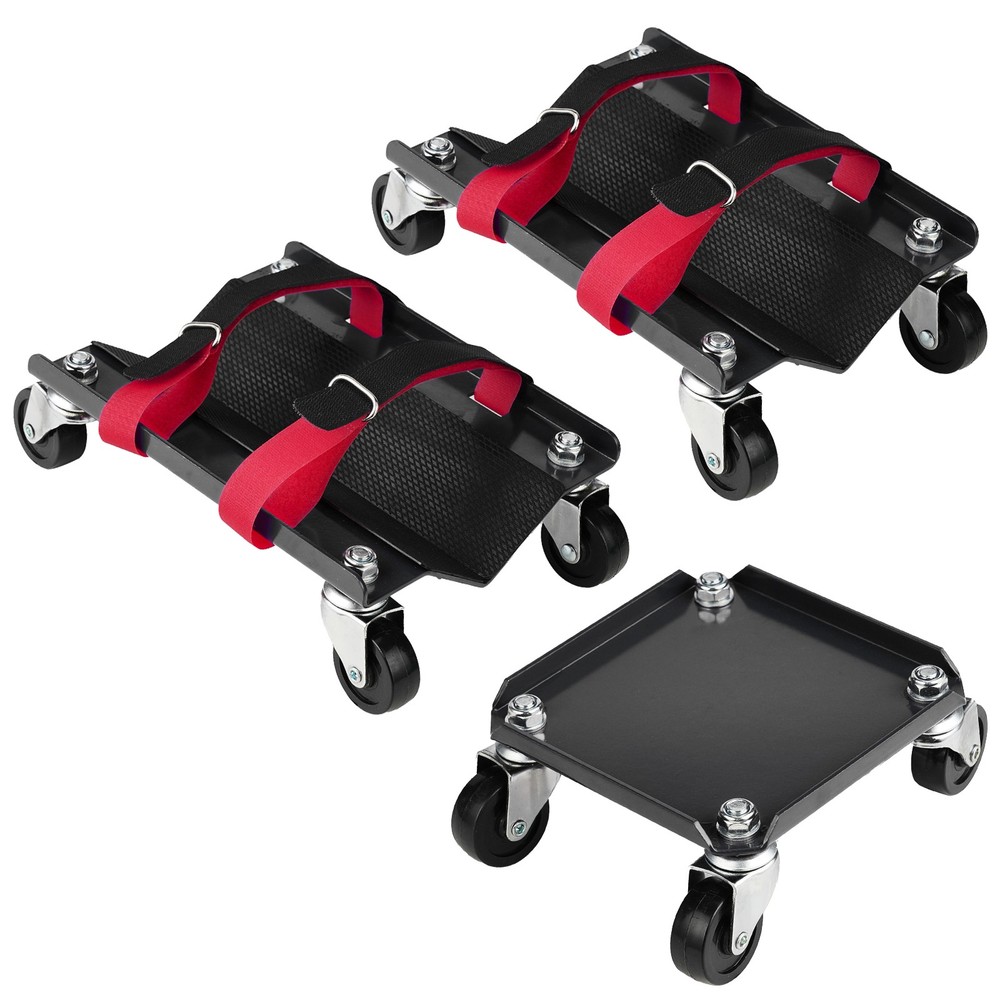 3PCS Snowmobile Dolly System Set 1500 Lbs Black 12 Wheels