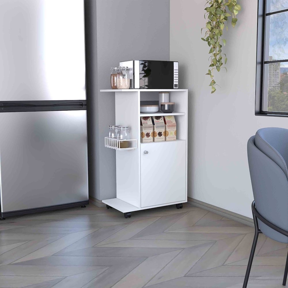 Clip Kitchen Cart White MDF