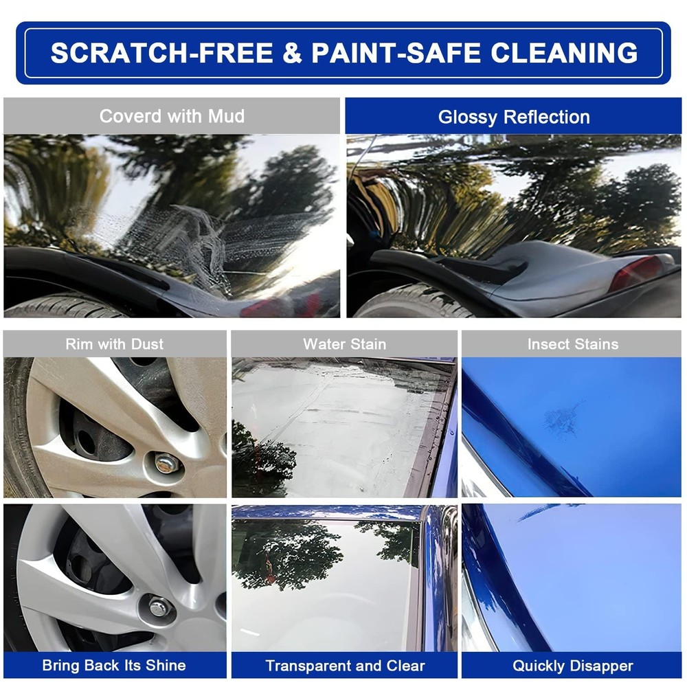 TOLDATLI Clay Towel 2 Pack Auto Detailing - Fine Grade 2 Pack, Blue