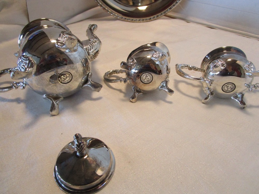 Vintage Godinger Silver Plated 4-Piece Tea serving set 1980’s